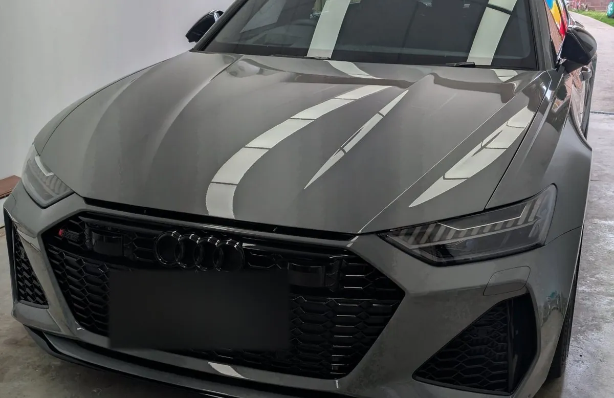 Audi RS6 ready for ceramic coating in a home garage, Luxe Mobile Car Spa